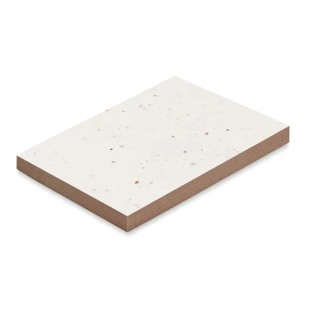 GROW ME Grass seed paper memo block White