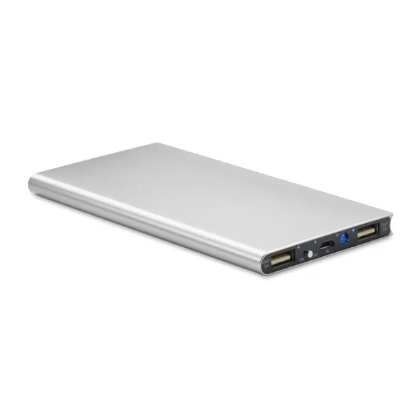 SOLAR POWERFLAT solarna prijenosna baterija, 8 000 mAh Mat srebrna