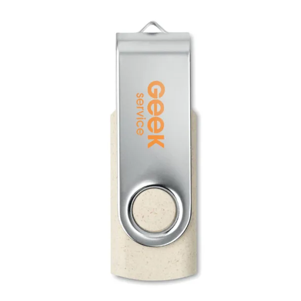 TECHMATE+ Wheat straw PP 50/50 USB 16GB Beige