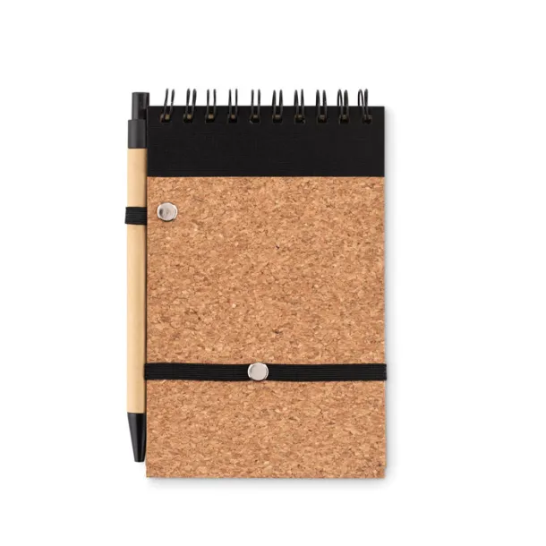 SONORACORK A6 cork notebook with pen Black