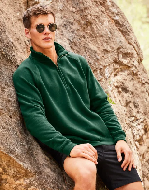  Premium Zip Neck Sweat - Fruit of the Loom