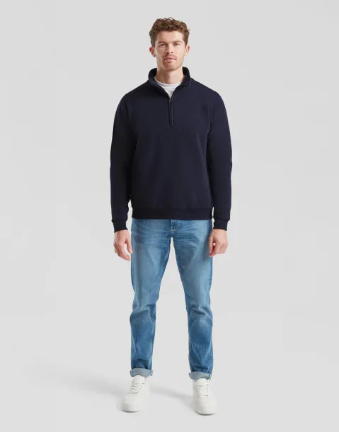  Classic Zip Neck Sweat - Fruit of the Loom