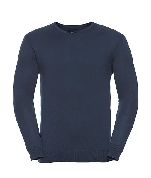 Muški pleteni pulover s V-izrezom, 275 g/m² - Russell Collection