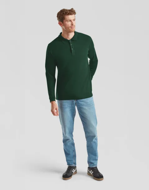  Premium Long Sleeve Polo - Fruit of the Loom