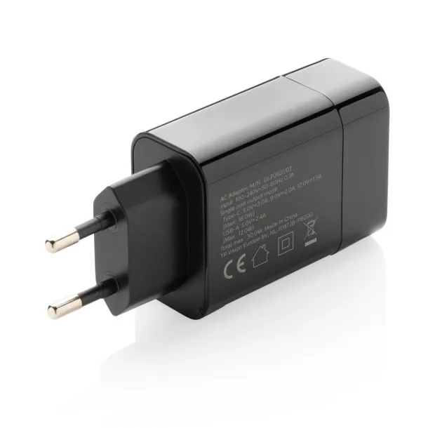  Philips 30W ultra fast PD wall charger - Philips Black 