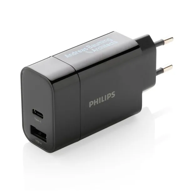  Philips 30W ultra fast PD wall charger - Philips Black 