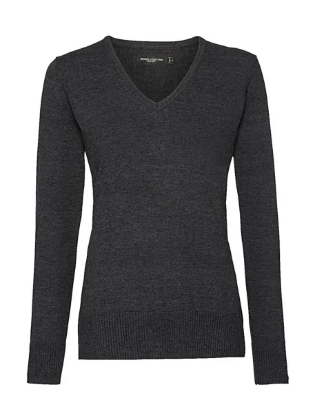  Ladies V-Neck Knitted Pullover - Russell Collection