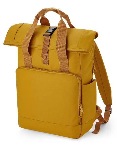  Recycled Twin Handle Roll-Top Laptop Backpack, 15.6" - Bagbase