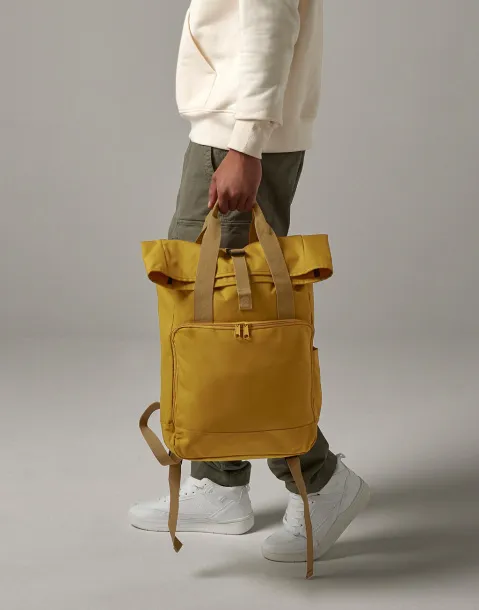  Recycled Twin Handle Roll-Top Laptop Backpack - Bagbase