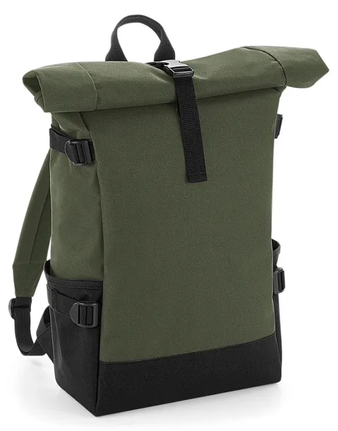  Block Roll-Top Backpack - Bagbase