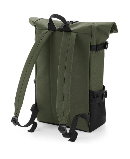  Block Roll-Top Backpack - Bagbase