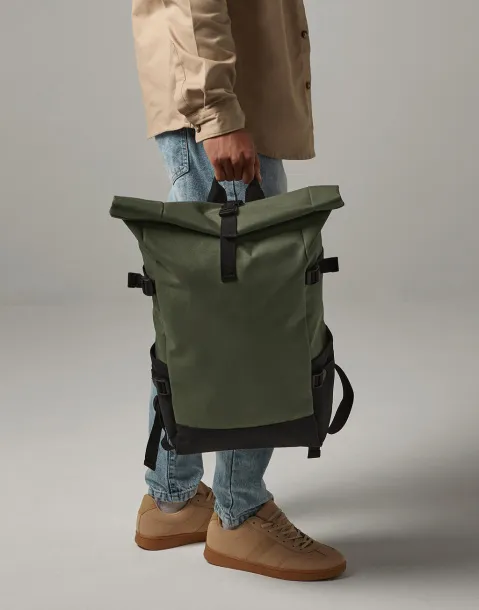  Block Roll-Top Backpack - Bagbase