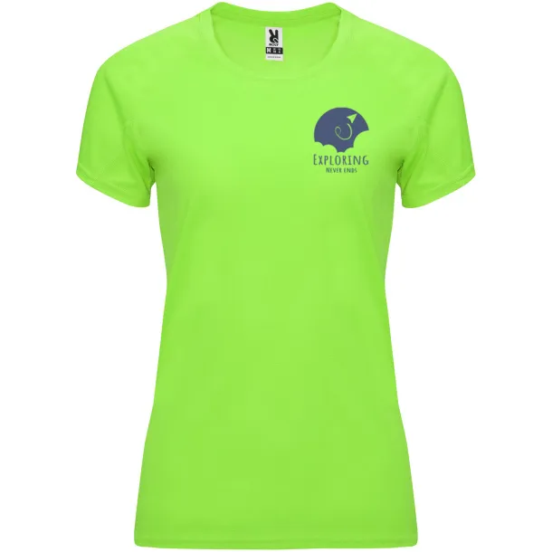 Bahrain short sleeve women's sports t-shirt - Roly Fluor Green