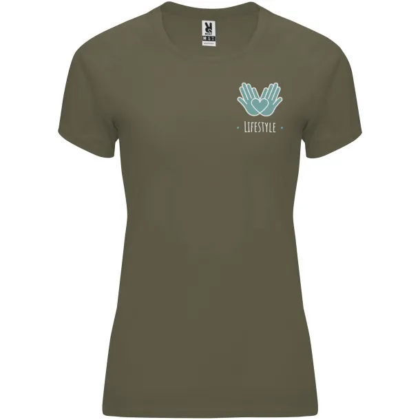 Bahrain short sleeve women's sports t-shirt - Roly Militar Green