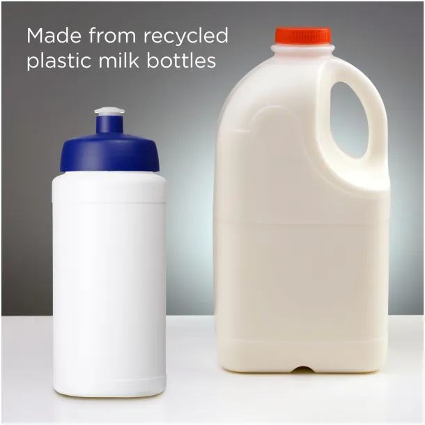 Baseline 500 ml recycled sport bottle White Blue