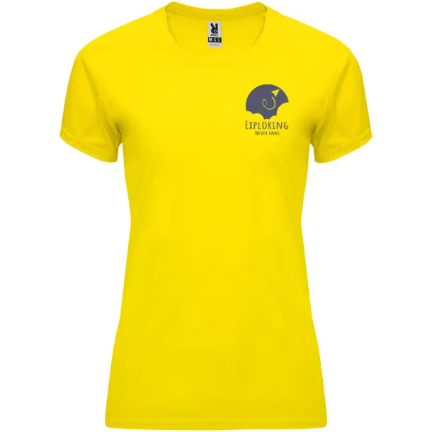 Bahrain short sleeve women's sports t-shirt - Roly Yellow