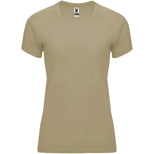 Bahrain short sleeve women's sports t-shirt - Roly Dark Sand