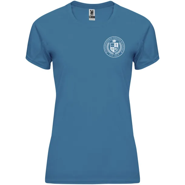 Bahrain short sleeve women's sports t-shirt - Roly Moonlight Blue