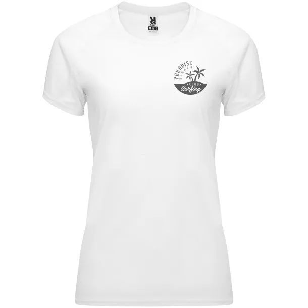 Bahrain short sleeve women's sports t-shirt - Roly Bijela