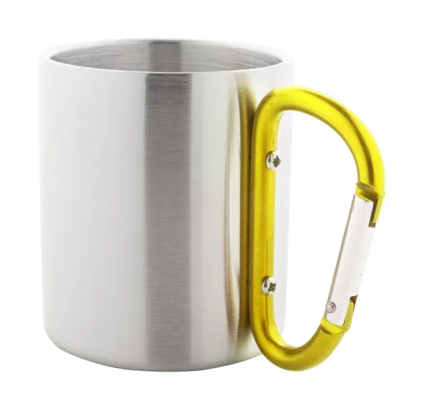 Cadisha metalna šalica, 200 ml Žuta Srebrna