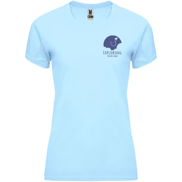 Bahrain short sleeve women's sports t-shirt - Roly Sky blue