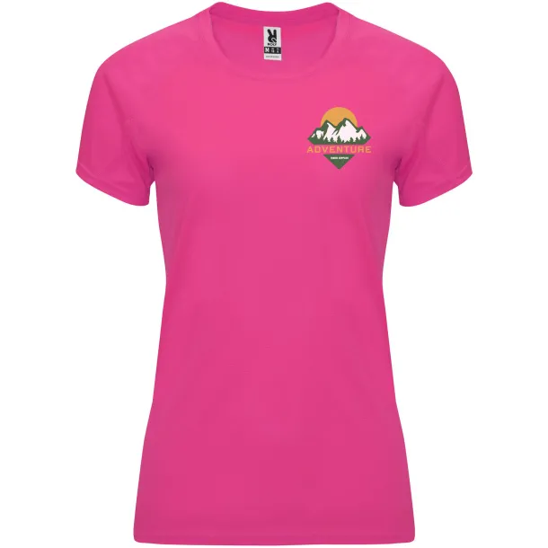 Bahrain short sleeve women's sports t-shirt - Roly Pink Fluor