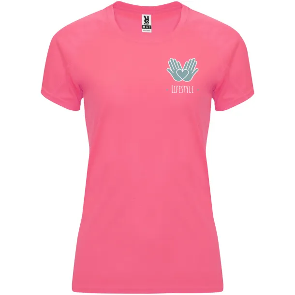 Bahrain Sportska ženska majica s kratkim rukavima, 135 g/m2 - Roly Fluor Lady Pink
