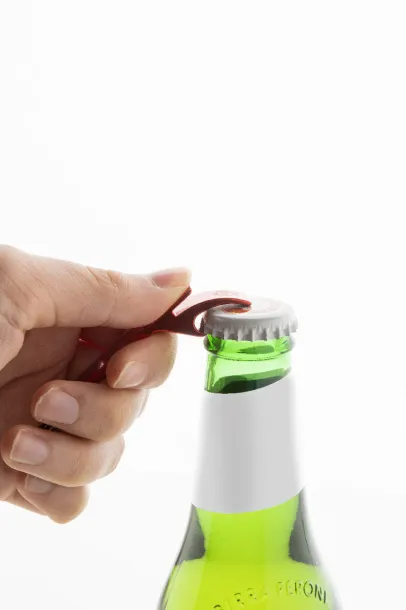 Rallop bottle opener keyring Red