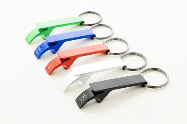 Rallop bottle opener keyring Red