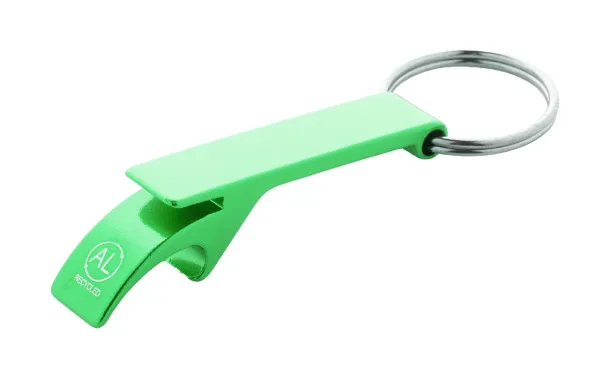 Rallop bottle opener keyring Green