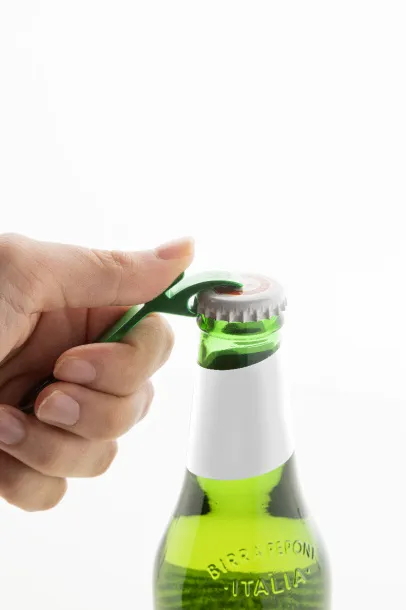 Rallop bottle opener keyring Green