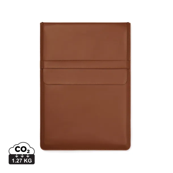VINGA Timo PU RCS RPET 14" laptop sleeve - Vinga brown 