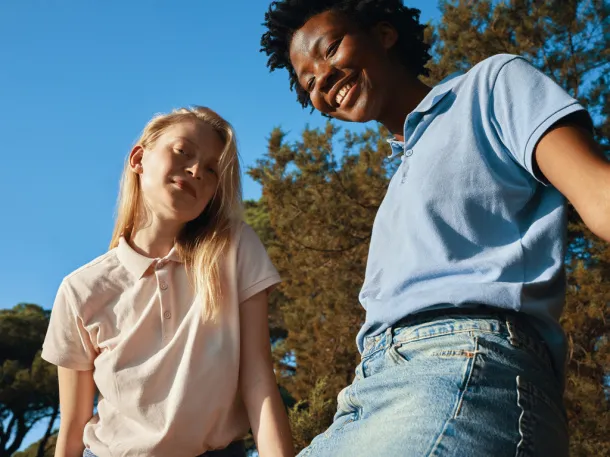 Iqoniq Yosemite ženska pique polo majica od recikliranog pamuka, 220 g/m² - iqoniq sky blue