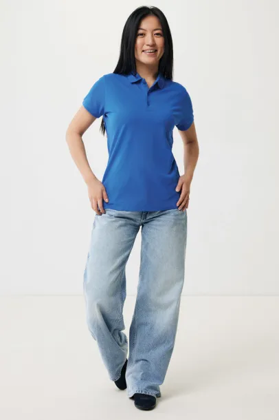 Iqoniq Yosemite women recycled cotton pique polo - iqoniq blue 