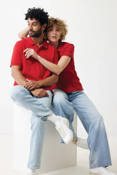 Iqoniq Yosemite women recycled cotton pique polo - iqoniq Crvena