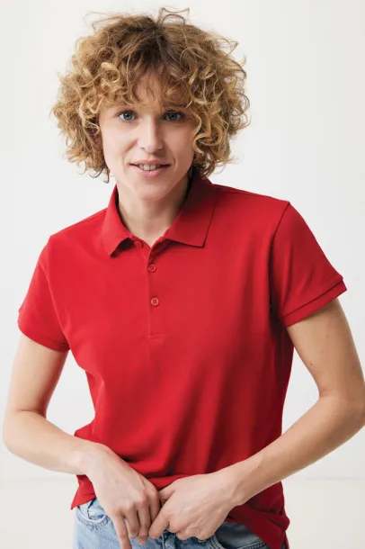 Iqoniq Yosemite ženska pique polo majica od recikliranog pamuka, 220 g/m² - iqoniq Red 