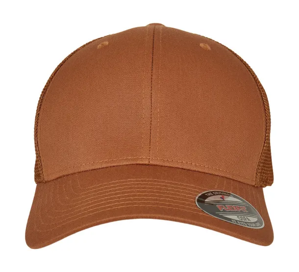  Mesh Cotton Twill Trucker Cap - 6 panels - Flexfit Caramel