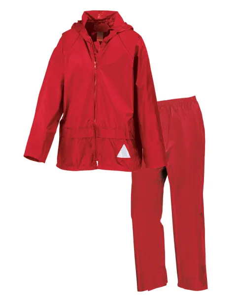  Junior Waterproof Jacket/Trouser Set - Result Crvena