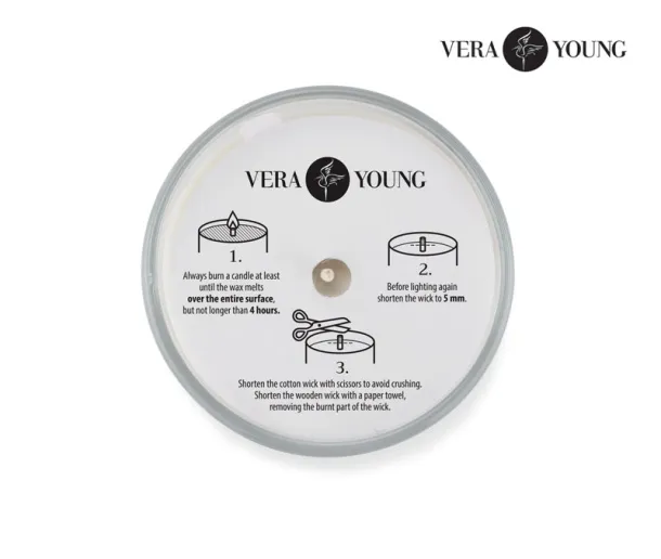  Svijeća od sojinog voska 170g - limunska trava i đumbir Prozirna