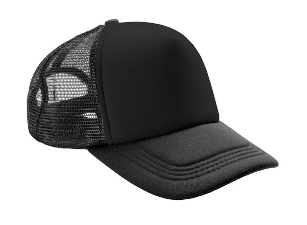  Detroit ½ Mesh Truckers Cap - Result Headwear Black Black
