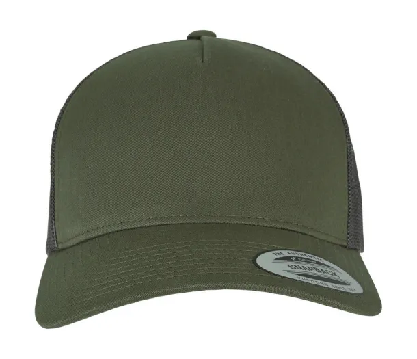  5-Panel Retro Trucker Cap - Flexfit Chocolate Chip Greyish Brown