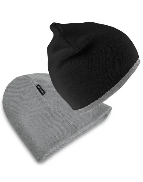  Reversible Fashion Fit Hat - Result Winter Essentials Black Siva