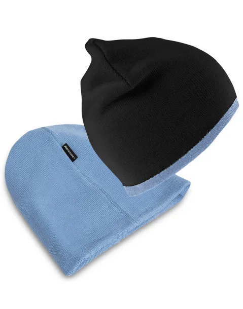  Reversible Fashion Fit Hat - Result Winter Essentials Black Sky