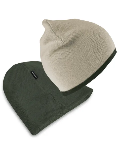  Reversible Fashion Fit Hat - Result Winter Essentials Stone Maslinasta