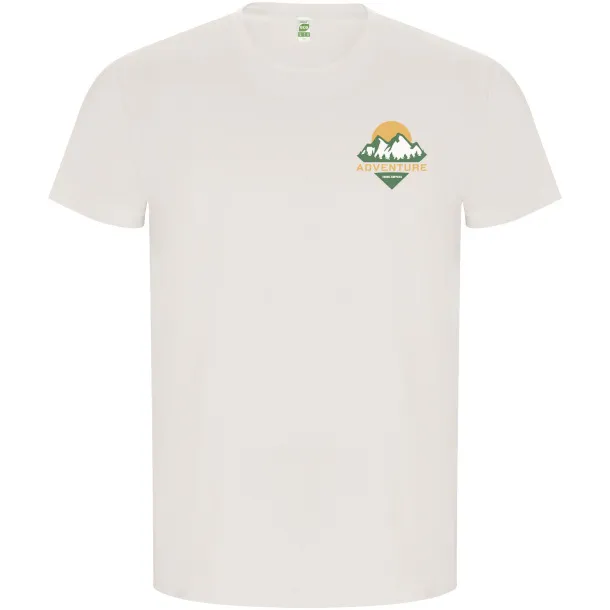 Golden short sleeve men's t-shirt - Roly Vintage White