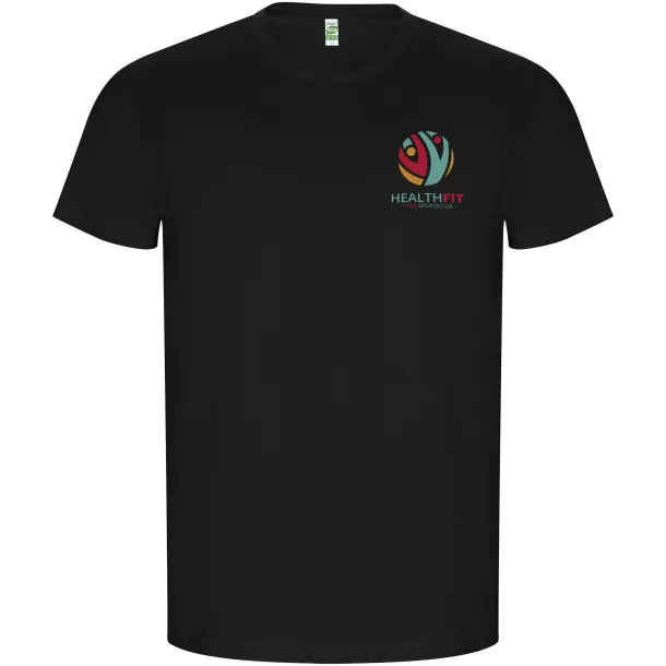 Golden short sleeve men's t-shirt - Roly Crna