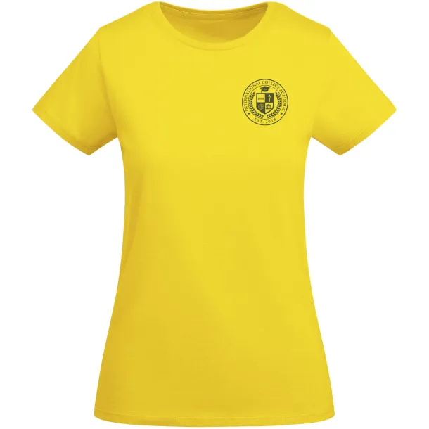 Breda organic cotton short sleeve women's t-shirt - Roly Yellow