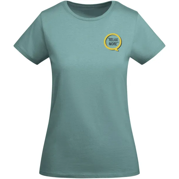 Breda organic cotton short sleeve women's t-shirt - Roly Dusty Blue