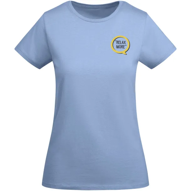 Breda organic cotton short sleeve women's t-shirt - Roly Sky blue