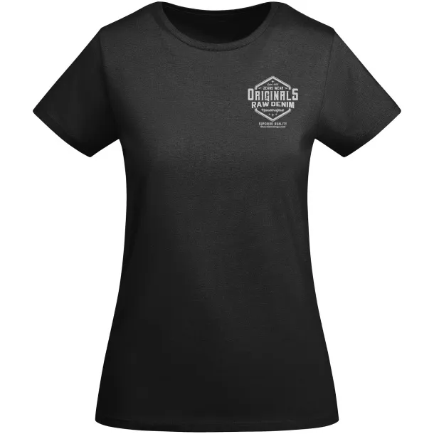 Breda organic cotton short sleeve women's t-shirt - Roly Crna